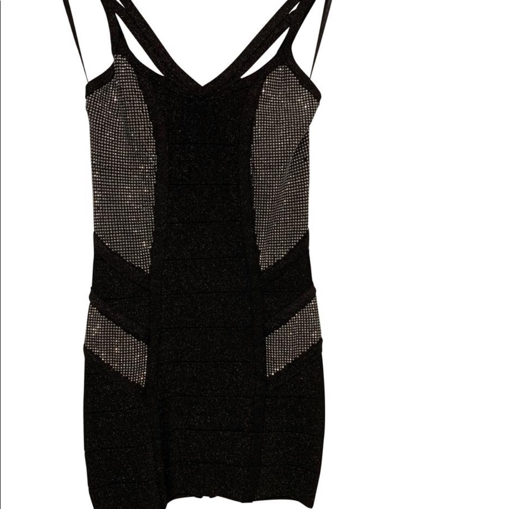 bebe Studded Bandage Mini Dress